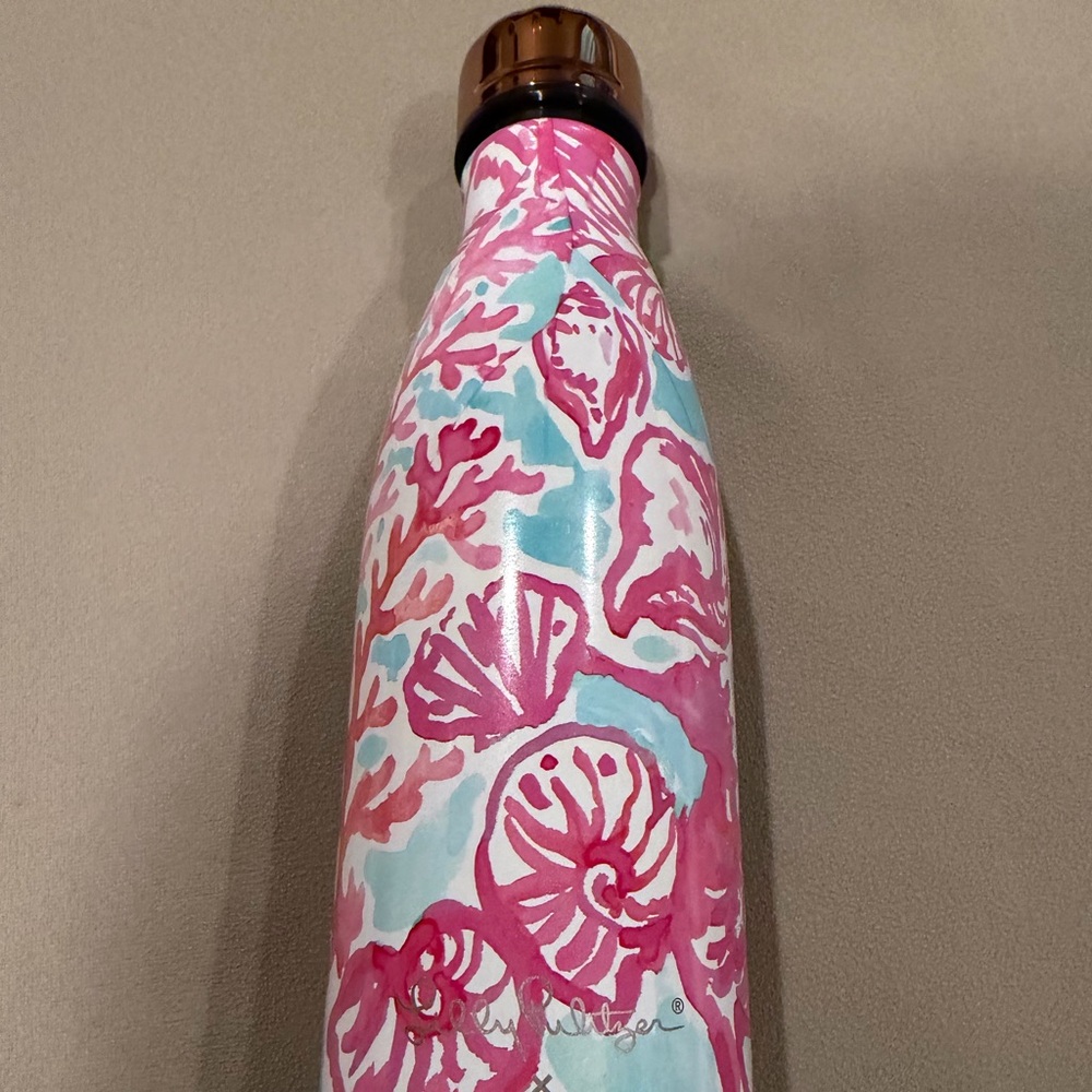 S'well Coral Pink and Aqua Seashell Bottle